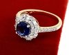 gold ring 18,60mm. gold-plated engagement xuping