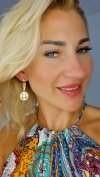gold earrings made of stainless steel