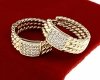 gold plated earrings with exclusive cubic zirconia