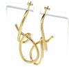 gold earrings made of stainless steel