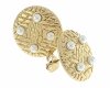 gold earrings made of stainless steel