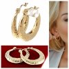 gold earrings made of stainless steel