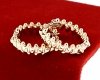 gold plated earrings with exclusive cubic zirconia