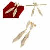 gold plated earrings with exclusive cubic zirconia