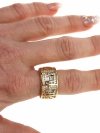 gold ring 18,60mm. gold-plated engagement xuping