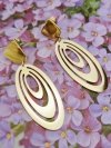 gold earrings made of stainless steel