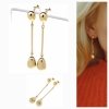 gold earrings made of stainless steel