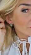 gold earrings made of stainless steel