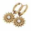 gold earrings made of stainless steel