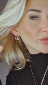 gold earrings made of stainless steel
