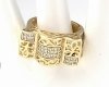gold ring 18,60mm. gold-plated engagement xuping