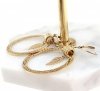 gold earrings made of stainless steel