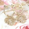gold earrings made of stainless steel