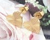 gold earrings made of stainless steel