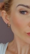 gold plated earrings with exclusive cubic zirconia