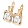 exclusive swarovski gold-plated earrings