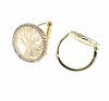 gold plated earrings with exclusive cubic zirconia