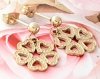 gold earrings made of stainless steel