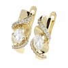 gold plated earrings with exclusive cubic zirconia