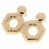 gold plated earrings with exclusive cubic zirconia