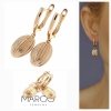 gold plated earrings with exclusive cubic zirconia
