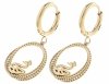 gold earrings made of stainless steel