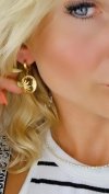 gold earrings made of stainless steel