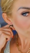 gold earrings made of stainless steel