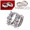 gold plated earrings with exclusive cubic zirconia