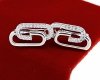 gold plated earrings with exclusive cubic zirconia