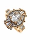 gold ring 18,60mm. gold-plated engagement xuping