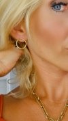 gold earrings made of stainless steel