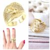 gold ring 17,00mm. gold-plated engagement xuping