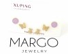 gold plated earrings with exclusive cubic zirconia