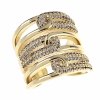 gold ring 17,00mm. gold-plated engagement xuping