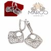 gold plated earrings with exclusive cubic zirconia