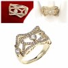 gold ring 18,60mm. gold-plated engagement xuping