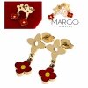 gold earrings made of stainless steel