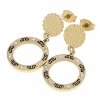 gold earrings made of stainless steel