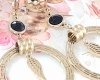 gold earrings made of stainless steel