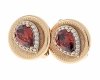 gold plated earrings with exclusive cubic zirconia