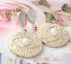 gold earrings made of stainless steel