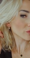 gold plated earrings with exclusive cubic zirconia