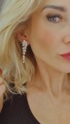 gold plated earrings with exclusive cubic zirconia