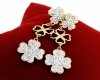gold earrings made of stainless steel