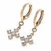 gold plated earrings with exclusive cubic zirconia