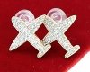 gold plated earrings with exclusive cubic zirconia