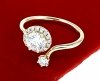 gold ring 18,60mm. gold-plated engagement xuping