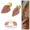 gold earrings made of stainless steel