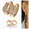 gold plated earrings with exclusive cubic zirconia